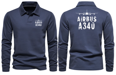 AIRBUS A340 LONG SLEEVE POLO
